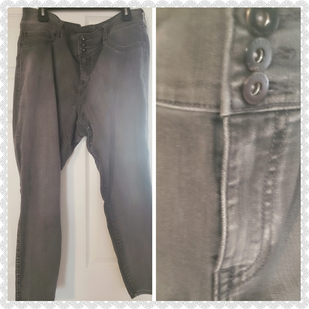 Torrid Grey Mid Waist jeans
